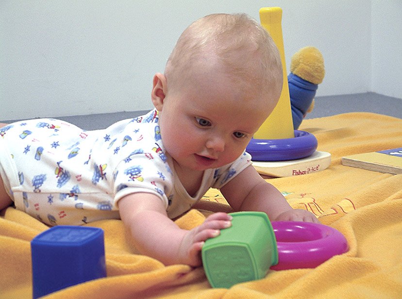 Above: Tummy Time is a great way to get your baby to naturally use their neck muscles