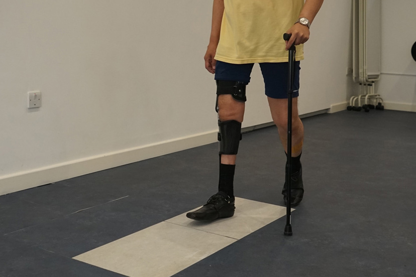 Above: Patient being assessed upon a pressure sensor within LOC's Gait Lab